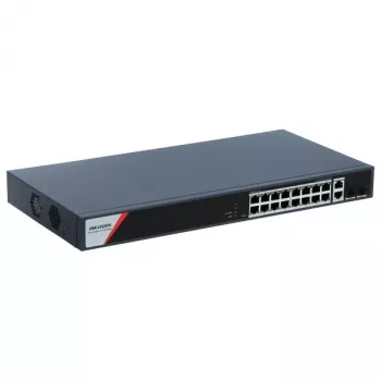 Hikvision 16 portu gigabit viedais PoE slēdzis