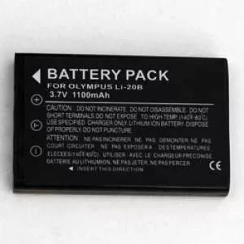 Uzlādējama litija jonu baterija Extra Digital LI-20B 3.7V 1000mAh Olympus kamerām