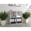 Topeshop MALAX 2X2 BIEL dzīvojamās istabas grāmatu skapis