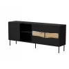 Cama INSERTO 3D1W kumode 190x40x80 melns + LED