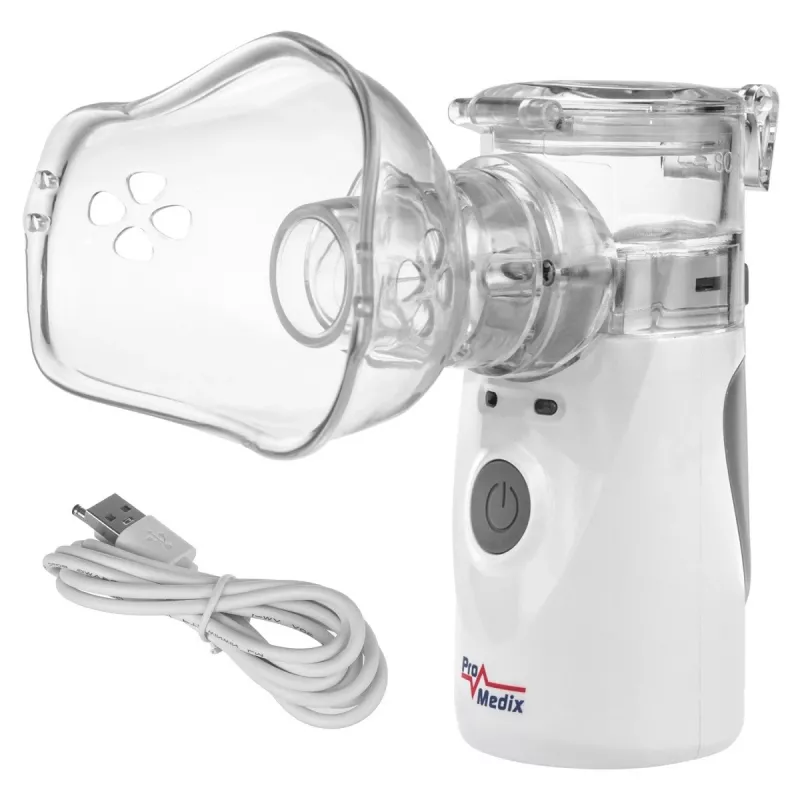 Pārnēsājams sietiņa inhalators ProMedix PR-835 USB smidzinātājs, ar baterijām darbināms pārnēsājams smidzinātājs