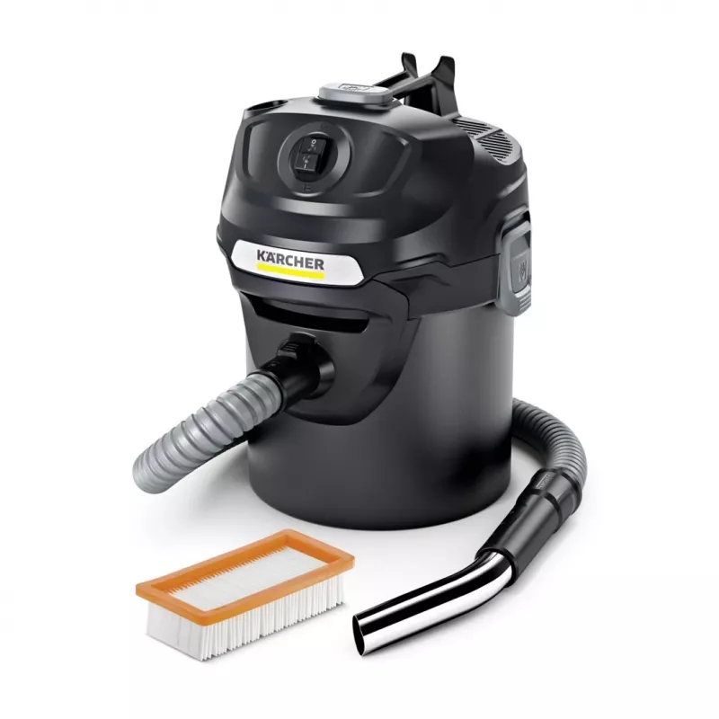 Putekļsūcējs Karcher AD 2 600 AW — sausais pelnu putekļsūcējs, 14 L, 600 AW, šļūtene Ø 3.5 cm, 1 m šļūtene, melns