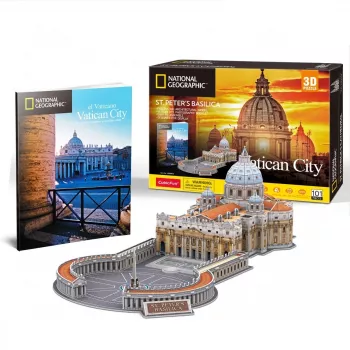 3D puzzle Cubicfun Sv. Pētera bazilikas modelis 306-DS0997H, kartona gabaliņi, saliekams mēroga modelis