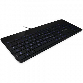 Vadu plānā tastatūra CANYON HKB-5 ar EN/RU izkārtojumu un LED fona apgaismojumu, melna