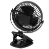 Adler uzlādējams piestiprināms galda ventilators | AD 7342 | Galda ventilators | Melns | Diametrs 15.5 cm | Ātrumu skaits 3 | Oscilācija | 5 W