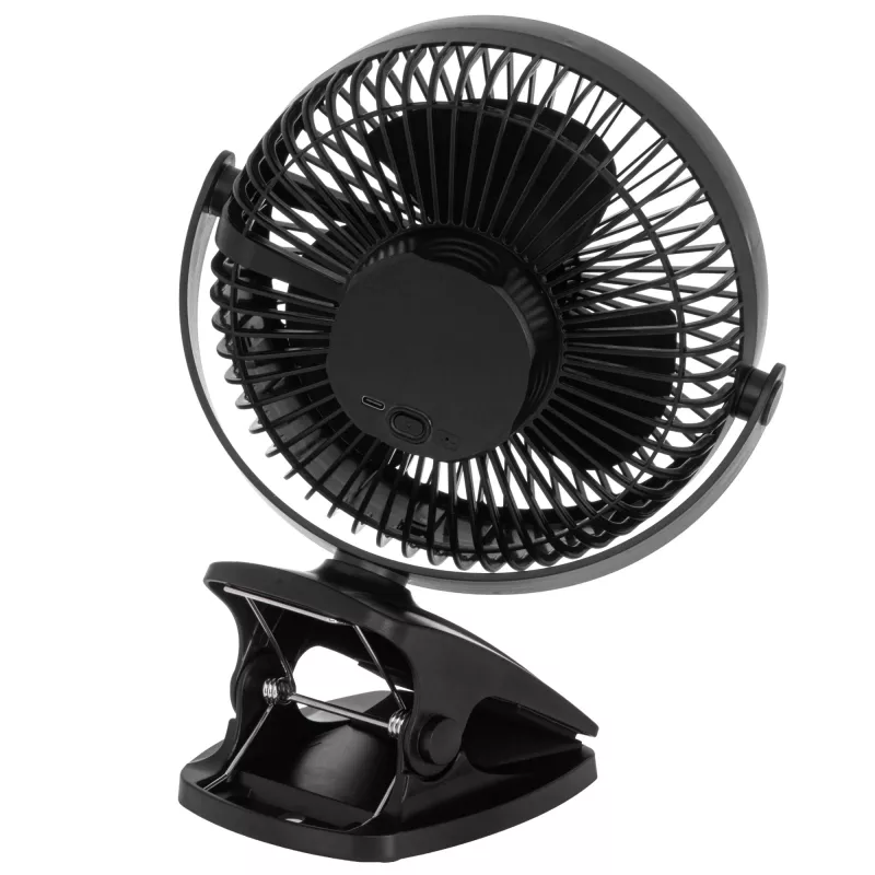 Adler uzlādējams piestiprināms galda ventilators | AD 7342 | Galda ventilators | Melns | Diametrs 15.5 cm | Ātrumu skaits 3 | Oscilācija | 5 W