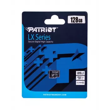 MicroSDXC atmiņas karte PATRIOT PSF128GMDC10 128 GB UHS-I Class 10 U1 80 MB/s, melna
