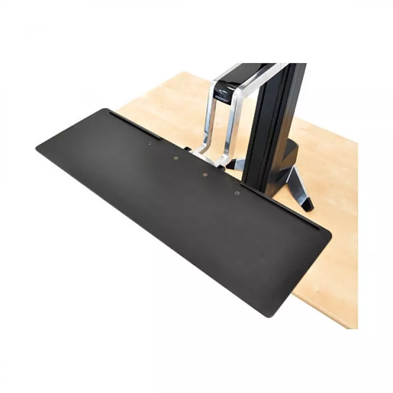 Multivides statīvs ERGOTRON WorkFit-S Single HD ar Worksurface+ — Melns, augstuma regulēšana 58 cm, maks. slodze 13,2 kg, ekrāniem līdz 30 collām