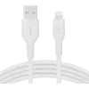Kabelis Belkin Cbl Scicone USB-A LTG 2M blc Balts USB A USB C Lightning