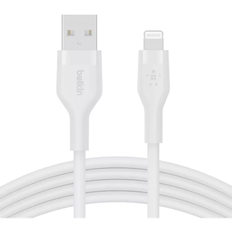 Kabelis Belkin Cbl Scicone USB-A LTG 2M blc Balts USB A USB C Lightning
