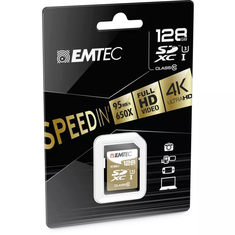 Emtec SDXC 128GB Class10 Speedin 128GB SDXC Class 10 atmiņas karte (ECMSD128GXC10SP)
