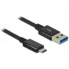 DeLOCK Premium - USB kabelis - 24 kontaktu USB Type C (V) - uz - 9 kontaktu USB Type A (V) - 1,0 m (USB 3.1 Gen2) - melns (83983)