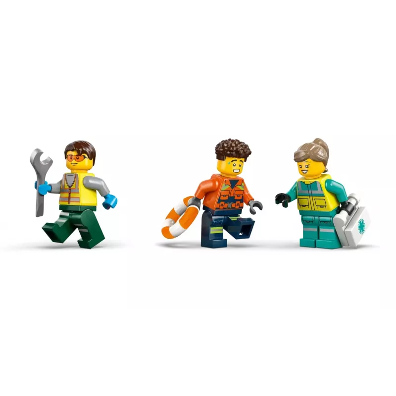 LEGO CITY 60505 Lidmašīna, Servisa Kravas Automašīna un Gaisa Spilvenu Kuģis