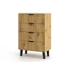 SCANDI 4S plāns ozols ARTISAN kumode