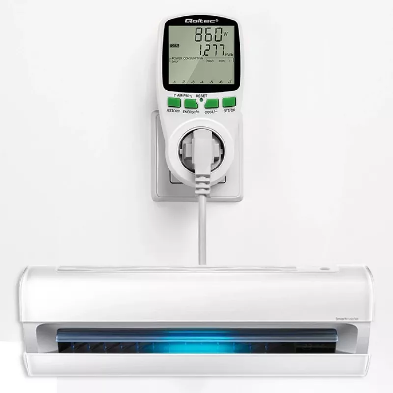 Jaudas mērītājs QOLTEC PM0627 3680W ar vēsturi — QOLTEC PM0627 3680W