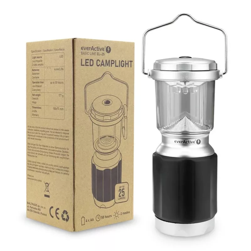Baterijas lukturis kempingam LED EverActive Basic Line EL-25 25lm