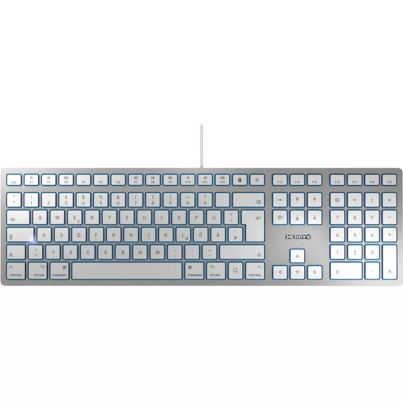 CHERRY KC 6000 plāns FOR MAC klaviatūra Office USB QWERTZ German Silver