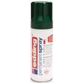 Akrila krāsas izsmidzināmā baloniņa Edding Permanent Spray 200 ml zaļa