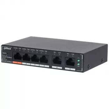 Dahua Technology SG4006P tīkla komutators pārvaldīts L2 Gigabit Ethernet (10/100/1000) Power over Ethernet (PoE) melns