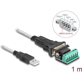 DeLOCK adapteris USB 2.0 Type-A uz seriālo RS-422/485 1 m