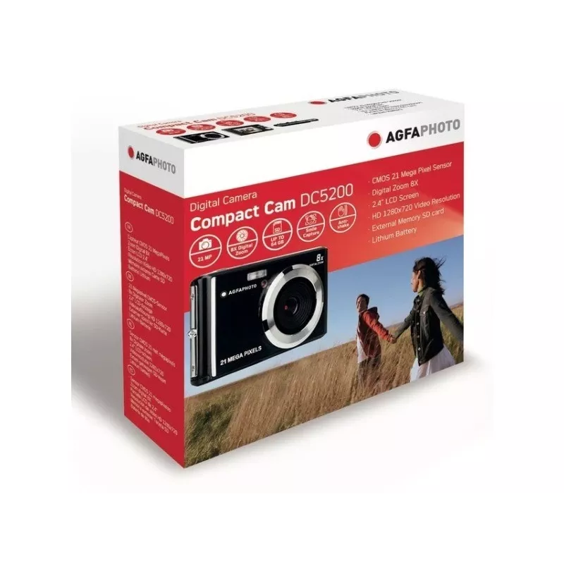 AgfaPhoto Compact DC5200 kompaktkamera 21 MP CMOS 5616 x 3744 pikseļi zila (DC5200-BL)