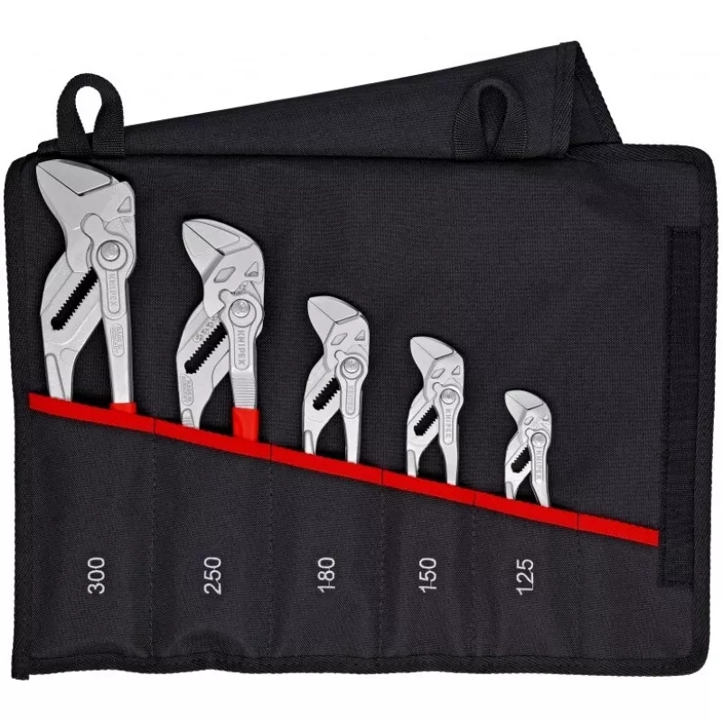KNIPEX 5 knaibles-uzgriežņu atslēgu komplekts 125/150/180/250/300mm