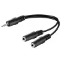Microconnect AUDLR02 audio kabelis 0,2 m 3,5 mm 2 x 3,5 mm melns