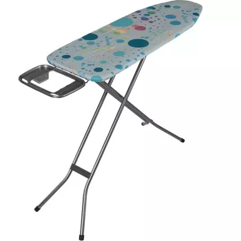 Pilna izmēra gludināmais dēlis Vileda — pilna izmēra nerūsējošā tērauda kājas 1200×380 mm dēlis augstums 75–96 cm salokāms gludekļa turētājs