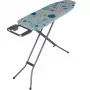 Pilna izmēra gludināmais dēlis Vileda — pilna izmēra nerūsējošā tērauda kājas 1200×380 mm dēlis augstums 75–96 cm salokāms gludekļa turētājs