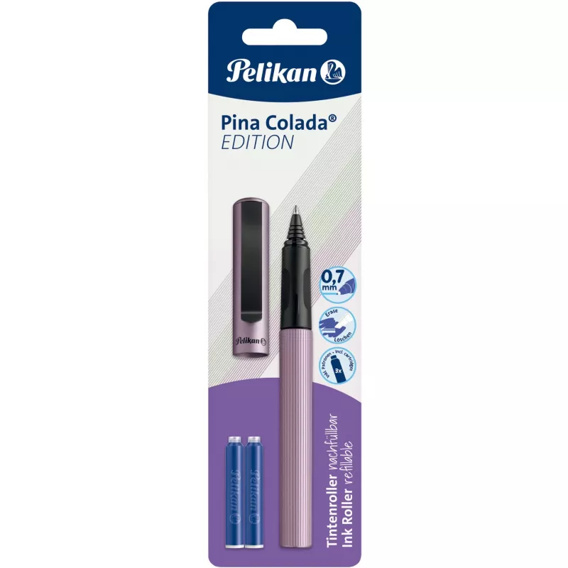 Pelikan Pina Colada Edition, pildspalva, jauktas krāsas, zila, 0,7 mm, smalka, piemērota abām rokām