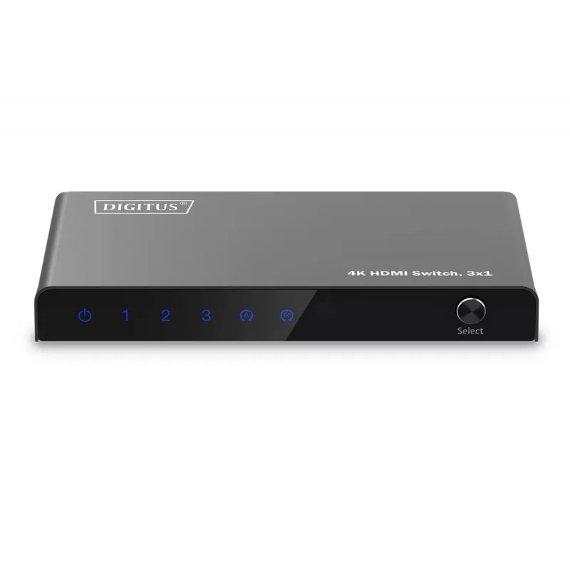 Digitus 4K HDMI slēdzis 3x1 metāla melns 18 Gbit/s