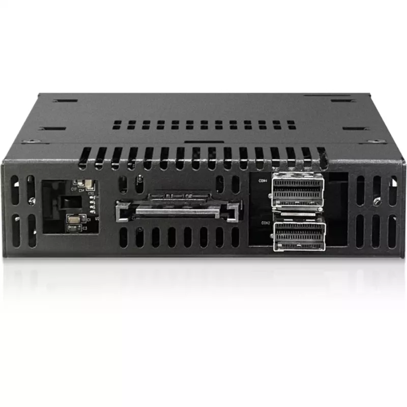 ICY DOCK - ToughArmor - MB834MK-B V2 - 2x M.2 NVMe uz 1x 3,5 collu nodalījumu mobilais rāmis metāla atslēgu slēdzene SlimSAS 4i melna