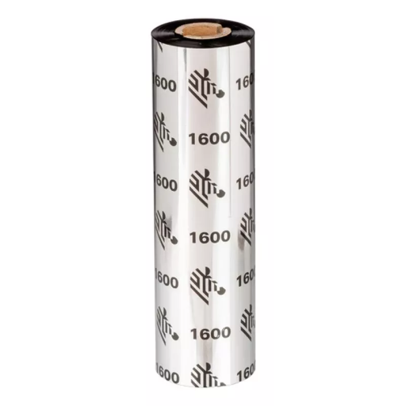 Zebra 1600 Wax termolente 450 m Melna