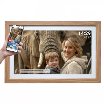 Denver PFF-2162LW digitālais foto rāmis Gaiši brūns 54,6 cm (21,5 inch) Skārienekrāns Wi-Fi
