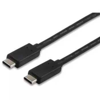 Equip USB 2.0 Type C kabelis, 1m, 1 m, USB C, USB C, USB 2.0, Male/Male, Melns