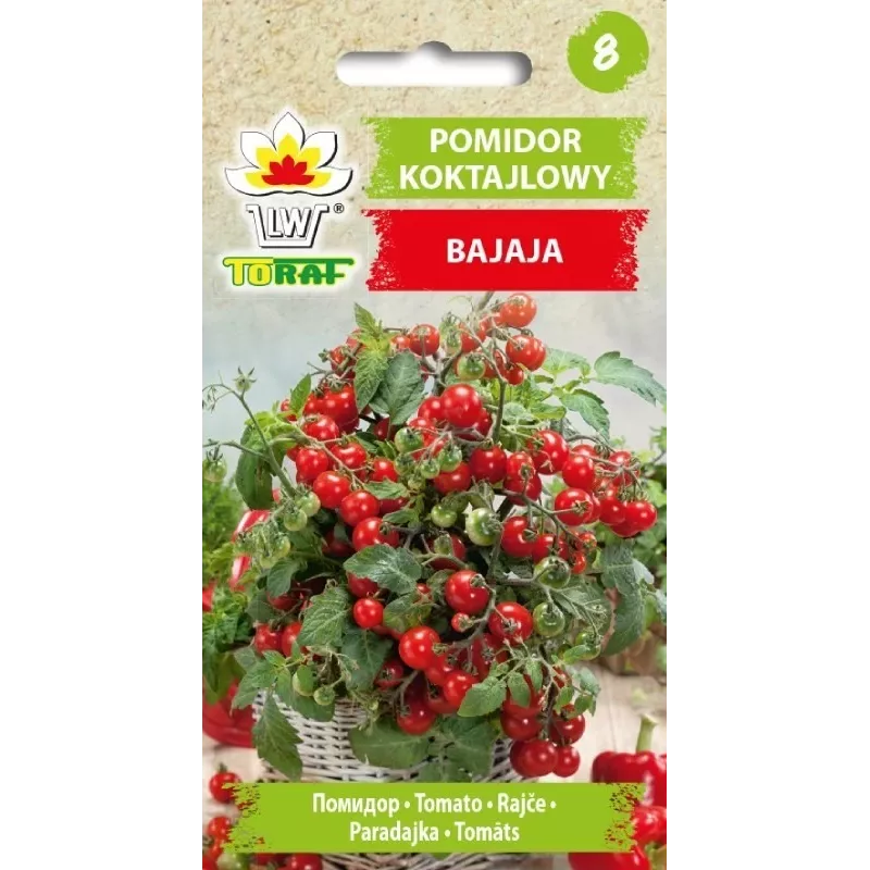 Bajaja Cherry Tomato Toraf dārzeņu sēklas, 0,3 g iepakojums