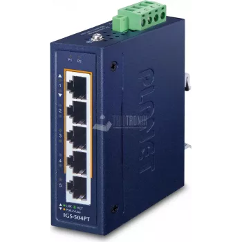 Nepārvaldāms slēdzis PLANET IGS-504PT 10/100/1000T PoE 5 Porti