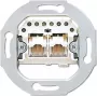 JUNG UAE 2X8 UPO 2 x RJ-45 pelēka kontaktligzda (UAE2X8UPO)