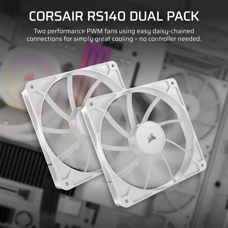 Corsair RS140 ventilators 14 cm balts 330–1700 RPM