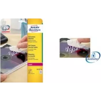 Pašlīmējoša viltojuma atklāšanas etiķete Avery L6113 — Poliesteris 45,7×21,2 mm, 960 gab. (20 lapas)