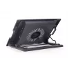Laptop cooling pad Gembird NBS-1F17T-01, for up to 17 inch, 1×15 cm fan, USB 2.0, 370×265×33 mm, 350 mA, Melns