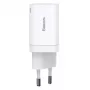 Baseus Super Si Pro Quick Charger USB + USB-C 30W (balts)