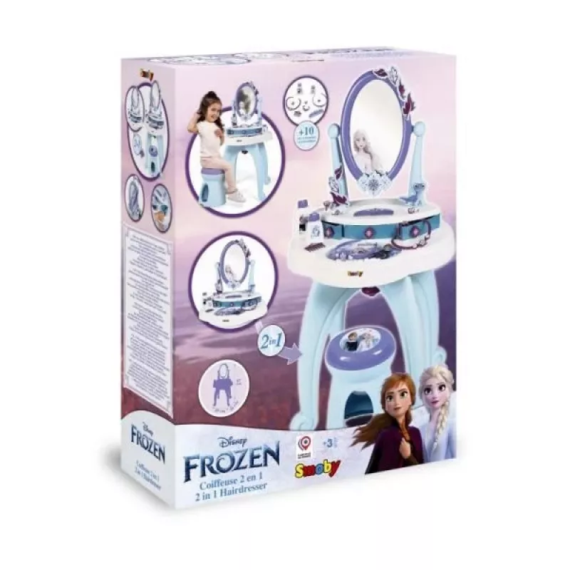 Smoby Frozen 2 in 1 matu žāvētājs zils violets 3 līdz 6 gadiem
