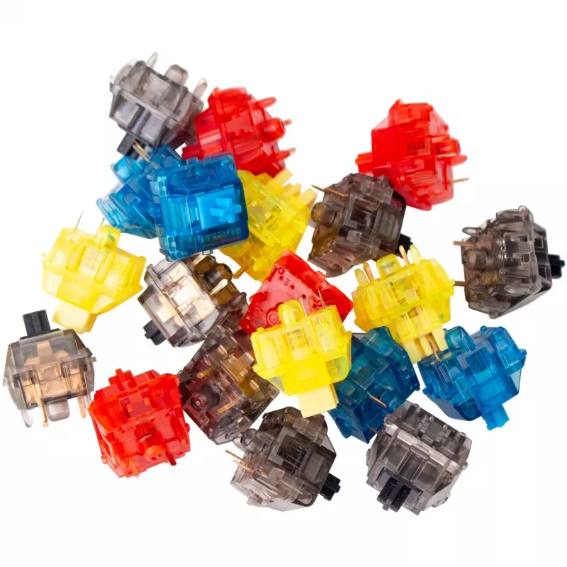 Tastatūras slēdži Keychron G36 dzelteni plastmasas ar karsto nomaiņu
