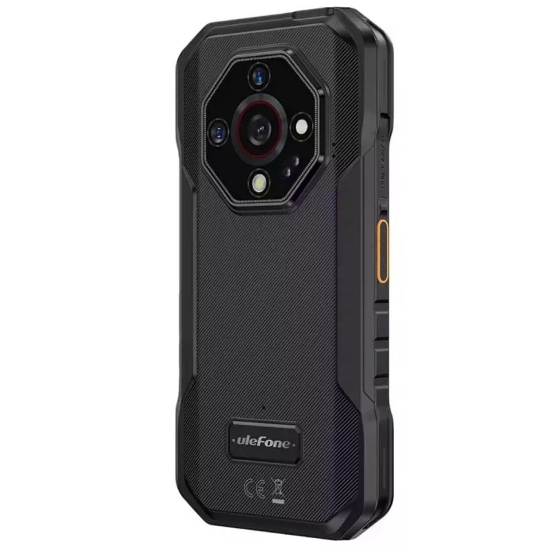 Viedtālrunis UleFone Armor X32 — 5,65 collas (14,3 cm), Android 14, 6 GB RAM, 128 GB, 48 MP trīskāršā kamera, 5500 mAh, IP68/IP69K, Dual SIM, melns