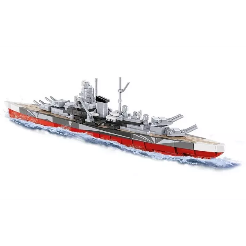Konstruktors Cobi kaujas kuģis Tirpitz modelis ar 593 detaļām, mēroga un displeja funkcijas