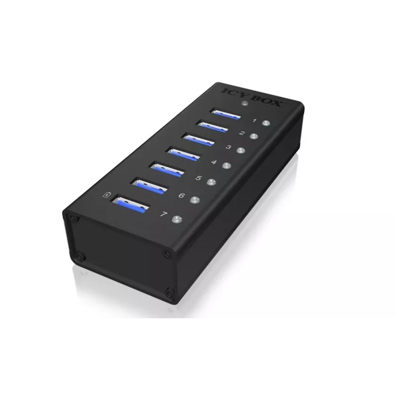 ICY BOX IB-AC618 USB 3.2 Gen 1 (3.1 Gen 1) Type-B 5000 Mbit/s Melna