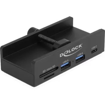 DeLOCK 64263 USB centrmezgls Type-A 5000 Mbit/s melns