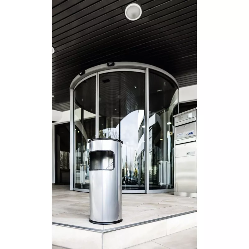 Miskaste Durable 333023 17 l apaļa metāla sudraba
