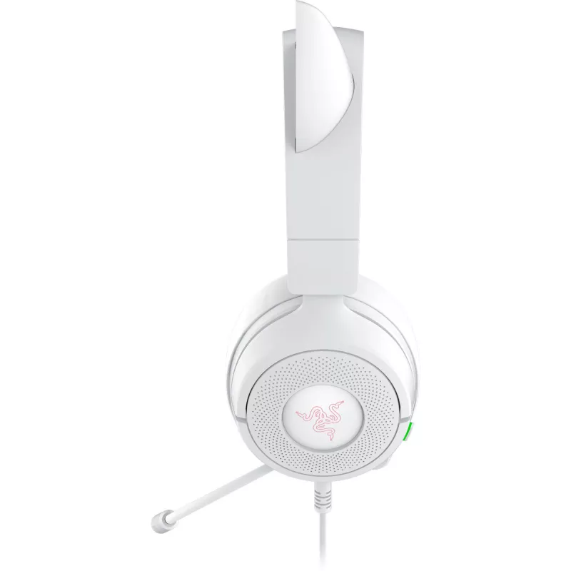 Austiņas Razer Kraken Kitty V3 X — spēļu austiņas ar RGB apgaismojumu, vieglu dizainu, iebūvētu mikrofonu